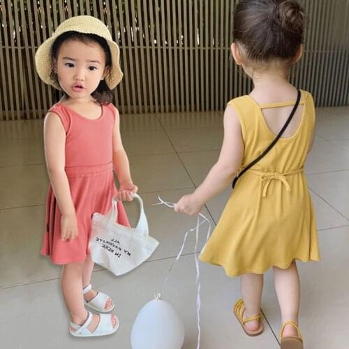 2020 Childrenswear Summer New Products Western Style Girl Sundress Baby Strapped Dress CHILDRENS Dress a Generation of Fat