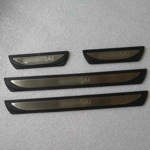 4pcs/Lot ABS Stainless Steel Door Sill Pedal Scuff Plate for 2016-2018 Nissan Qashqai J11 Car Accessories