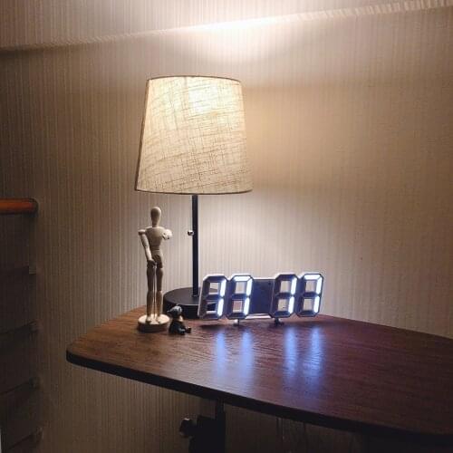 3D Digital Clock Alarm Digital Wall Clock Led Table Desktop Electronic Gift Large Nightlight Display Temperature Clock