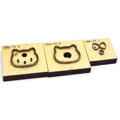 SMVAUON Cutting Die Cat Shape Key Ring DIY Key Case Fun Pendant Japanese Steel Leather Cutter Mold Knife Mould Hand Punch Tool