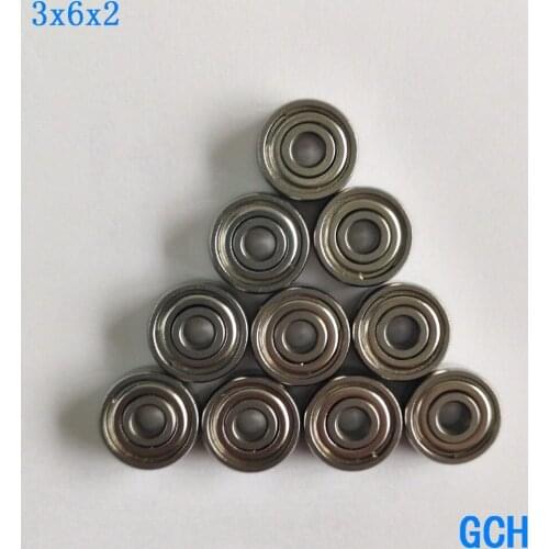 FREE SHIPPING 10PCS 3X6X2mm SMR63C W2 ZZ A7 Stainless Steel Hybrid Ceramic Fishing Reel Bearings By GCH