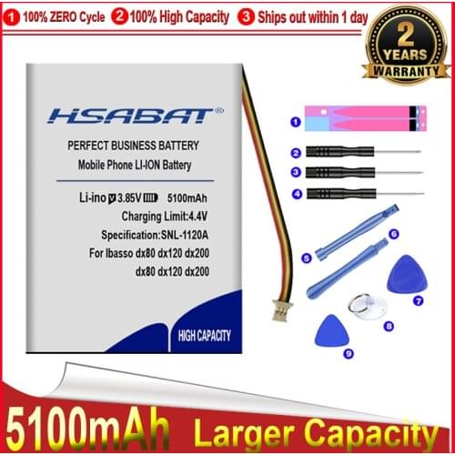 HSABAT 0 Cycle 4800mAh Battery for Ibasso Dx80 x120 dx200 High Quality Replacement Accumulator
