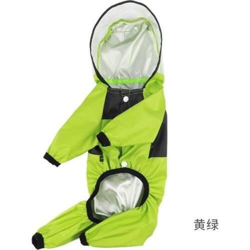 Fashion Pet Dog Raincoat Four-legged Transparent PU Waterproof Rain Coat Dog Clothes