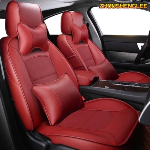 ZHOUSHENGLEE Custom Leather car seat cover set For Jaguar XJ XF XE E-PACE XFL XEL Automobiles Seat Covers cars seats protector