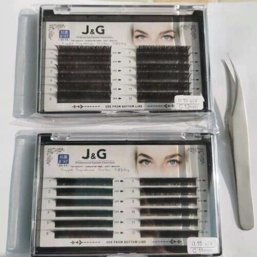 New Flat Eyelash Extensions Split Tips Ellipse Lashes Extensions Natural Soft Matte Flat Eyelashes Dropshipping