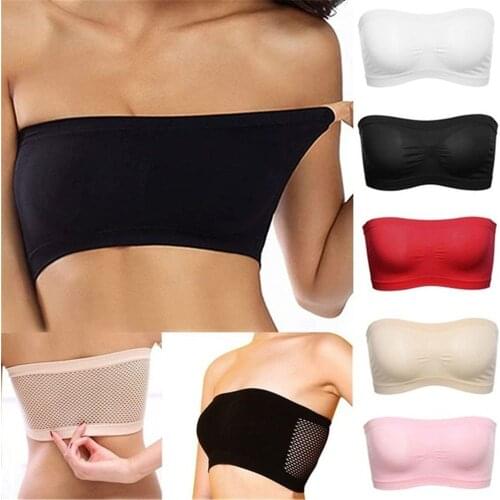 Chest Wraps Tube Tops Plus Size Women Fashion Seamless Strapless Soft Anti Expose High Elastic Mesh Wrapped Invisible Strapless
