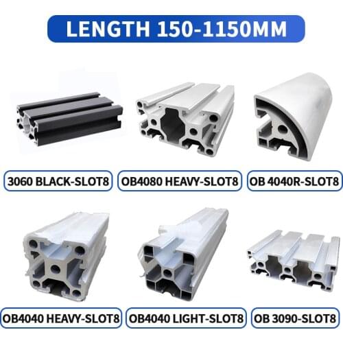 Industrial aluminum profile European standard 3060 black/3090 4040 light/4040 heavy / 4080 heavy automatic assembly line profile