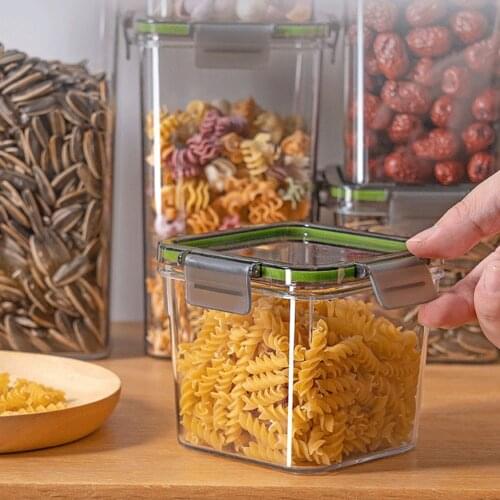 Transparent Sealed Storage Box Storage Container Kitchen Stackable Grain Can Sealing Transparent Food Organizer For Tea Nut