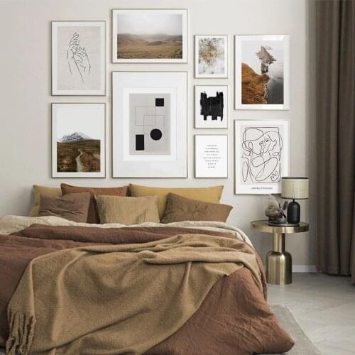 Modern Boho Style Nature Scene Wall Art Poster Abstract Canvas Painting Wall Art Posters And Prints For Living Room Home Decor