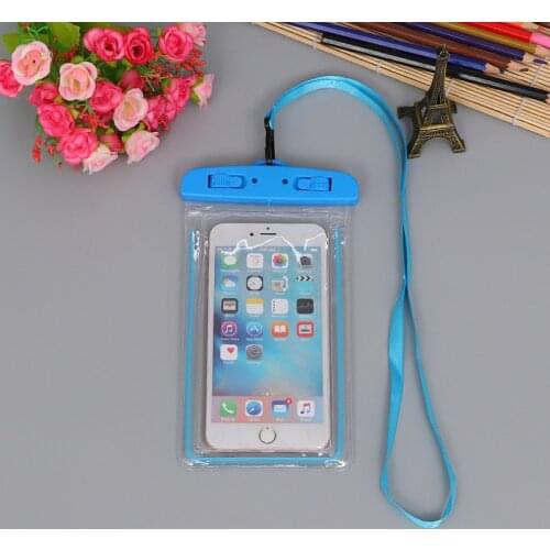 Waterproof Phone Case With Luminous For iPhone Xiaomi Universal Underwater Proof Dry Bag Mobile Phone Pouch Cover with Lanyard