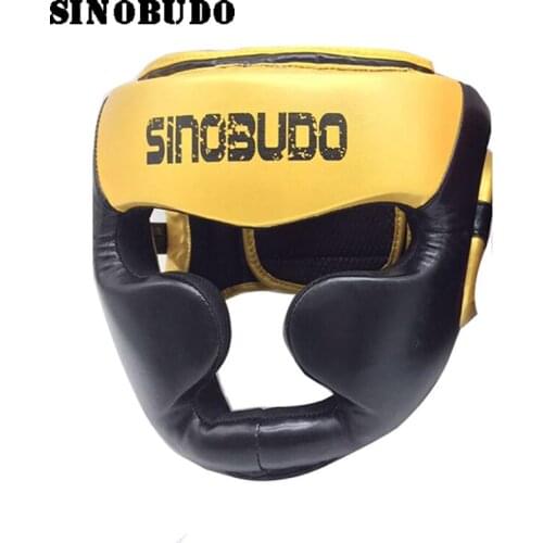Boxing Closed Helmet Adult Man Woman Adjustable Helmet Boxing Training MMA Muay Thai Kick Sanda Training Support Head Protector
