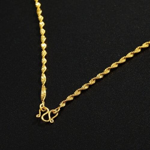 Necklaces for Women Simple Water Wave Clavicle Necklace Fashion Jewelry Gifts Chain for Wedding Birthday bijoux femme collier