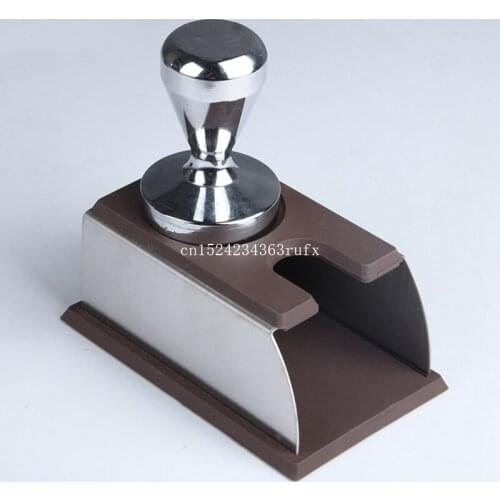 10pcs Stainless Steel Silicone Espresso Coffee Tamper Coffee Stand Machine Tool Barista Tool Tamping Holder Rack Shelf