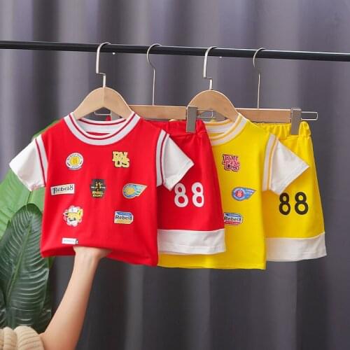 2021 Toddler Boys Clothes Sport Summer Kids Baby Boys Clothes Top+Pant 2pcs Outfit Suit Children Clothing For infant Girls Sets