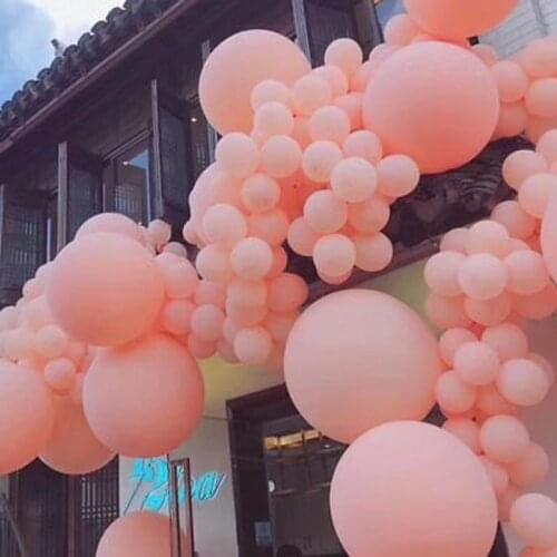 5/10/18/36 inch Pink Peach Balloons Big Jumbo Matte Macaron Pastel Balloon air Helium Baby Shower Wedding Decoration