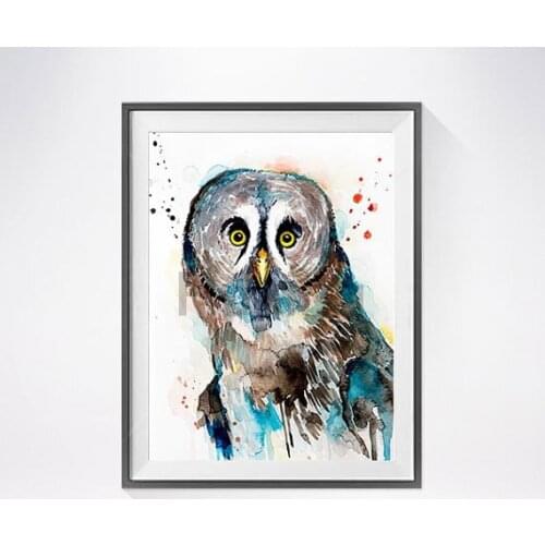 DIY diamond painting mosaic cross stitch full circle/square Drill 5D Colorful ink painted owl home decoration diamond embroidery
