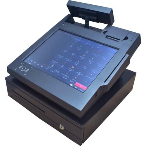Beeprt 14.1'' Dual touch screen Hardware machine electronic cash register billing POS