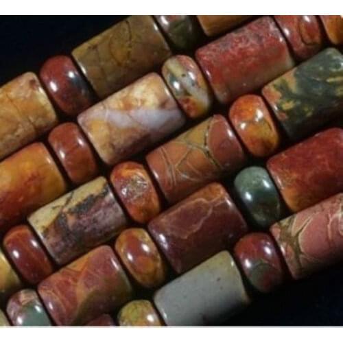 Free shipping 1Strand 6x9mm Column Azurite Chrysocolla STONE Loose Bead 15"