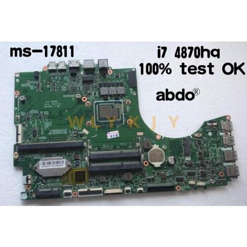 For MSI GT72 MS-1781 notebook motherboard MS-17811 CPU i7 4870HQ VER 1.0 DDR3 100% test work