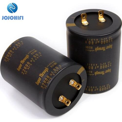 22000UF 80V Super Through KG Type III 76x100mm Pitch 25mm 85 ℃ 80V/22000uf Electrolytic Capacitor Gold-plated Copper Feet