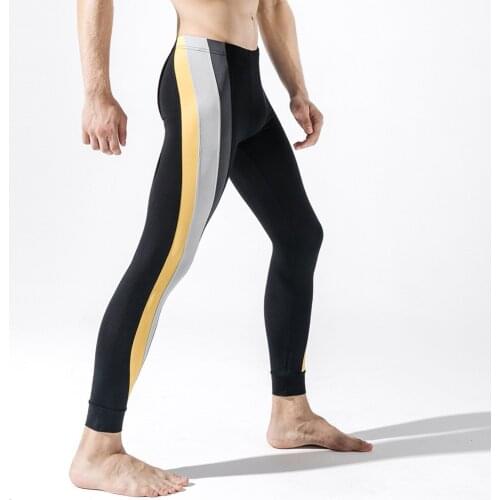 Long Johns Training-Pants Fitness Low-Waist Sports Wear for Men Gym Leggings Fashion Running Low-Waist Fitness-Gym Underpants