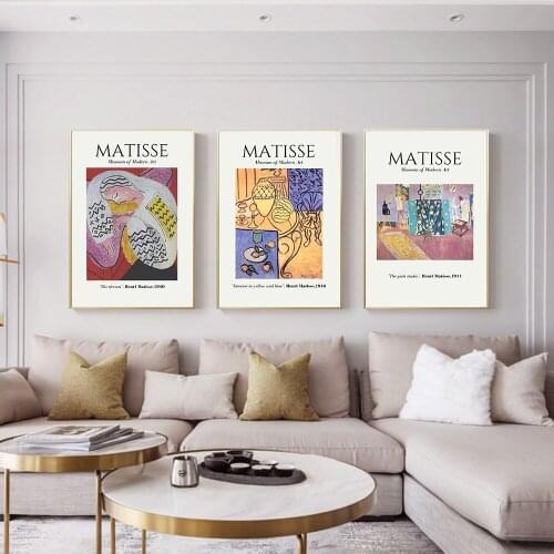 Henri Matisse Poster Minimalist Abstrct Art Print Vintage Mid Century Canvas Painting Modern Wall Picture Living Room Home Decor