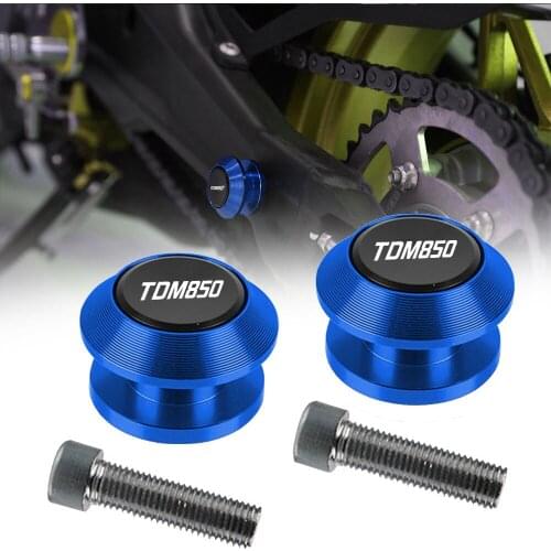 For Yamaha TDM850 TDM 850 1991-2002 2001 2000 1999 1998 1997 Motorcycle 6MM CNC Aluminum Swingarm Spools Stand Screws Slider