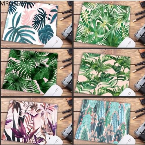 MRGBEST Big Promotion Russia My Favorite Banana Tree Green Leaves Mouse Pad Anime PC Computer Mat Natural Rubber Gaming Mousepad