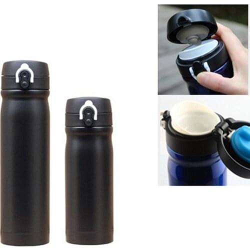 Summer black Bycicle Water Bottle Bike Sports Stainless Steel Outdoor Sport Cycling Water Bottle 500ml Vacuum Flask 6 Color