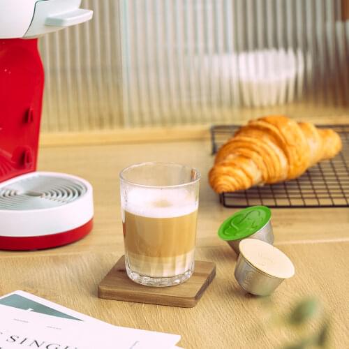 ICafilasStainless Metal Rusable For Dolce Gusto Milk Foam Capsule fit for Nescafe with Filter Machine Automatic Milk Beater