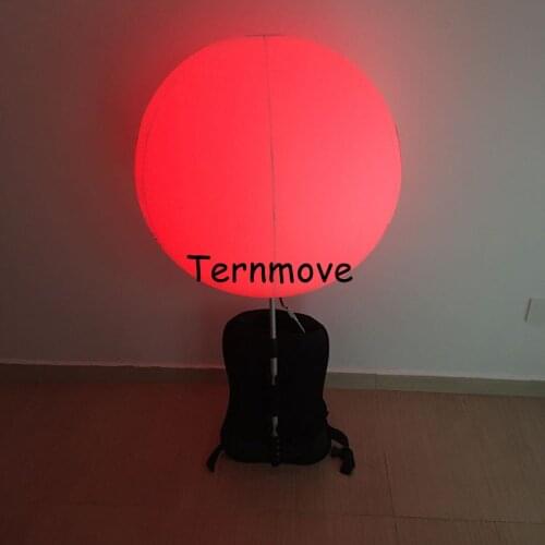 Inflatable backpack balloon with bag LED inflatable walking balloon Walking Advertising Ball with LED Lighting for promotion