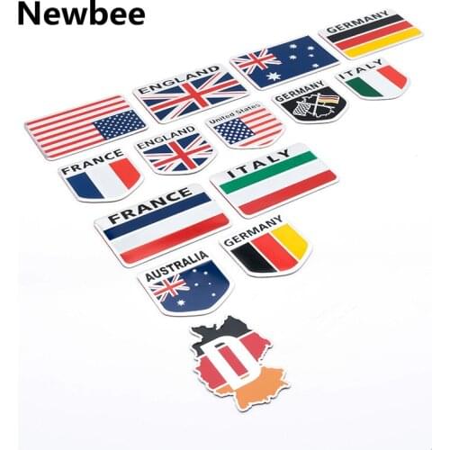 RUSSIA ITALY FRANCE GERMAN M-POWER National Flag SLINE Car Sticker Automobile Motorcycle Decoration Car Styling Accessories
