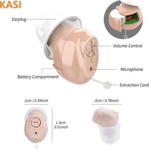 CIC Invisible Hearing Aid Ear Hearing Device Hearing Aid Mini Sound Amplifier Hearing Aids Hearing Amplifier for The Elderly