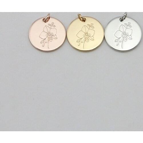 NEW Dainty Orchid Flower Pendant for Women Jewelry DIY Wholesale Accessories Charm Pendants