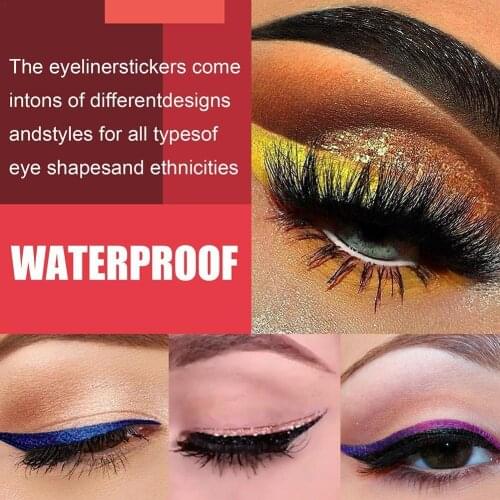 New Sexy Smoky Eye Makeup Reusable Eyeliner Stickers Cat Eye Makeup Double Eyelid Sticker Eyeliner Eyelash Stickers Product