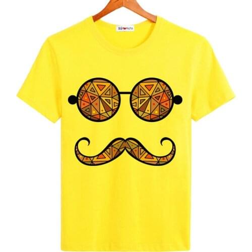 BGtomato Original brand good quality man Beard glasses funny t shirt Three colors Short sleeve O-neck summer cool shirt