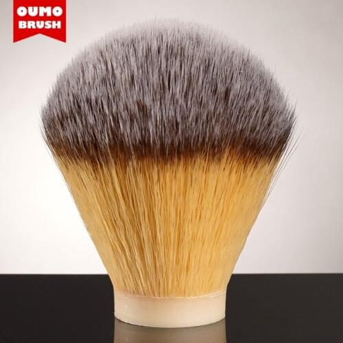 OUMO BRUSH-yellow three color synthetic hair knots shaving brush knots