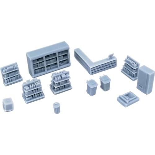 Outland Models Railway Scenery Market/Store Interior Accessories Set 1:160 N Scale