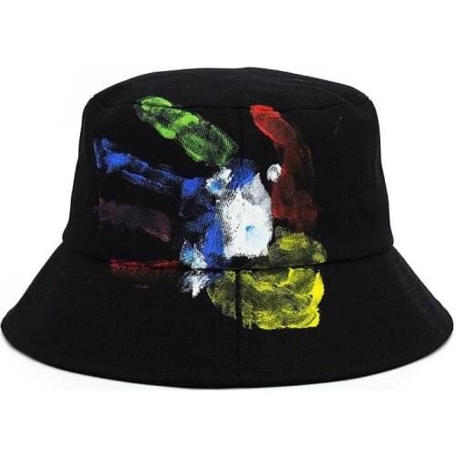 Ldslyjr Cotton Graffiti Bucket Hat Fisherman Hat Outdoor Travel Hat Sun Cap Hats for Men and Women 374