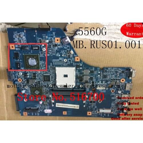 System Motherboard MBRUS01001 For Acer Aspire 5560 5560G Laptop Motherboard FS1 MB.RUS01.001