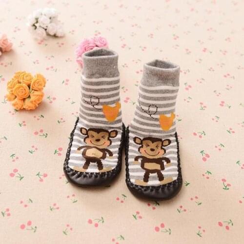 Comfortable Baby Leg Warmers Long Stockings Cartoon Kids Toddler Baby Anti-slip Stockings Shoes Boots Slipper Soft Stockings