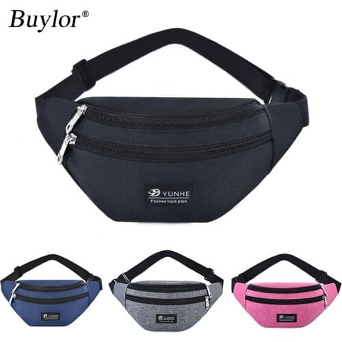 Buylor Fashion Waist Bag Men Waterproof Fanny Pack Women Casual Hip Bum Bags Large Crossbody Bag for Outdoors Workout Traveling