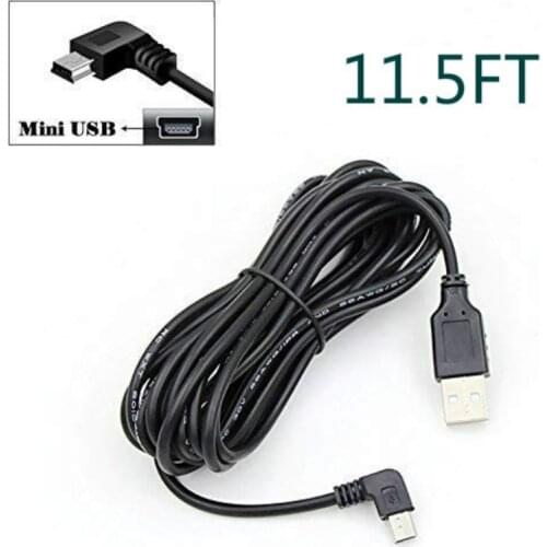 Charging Power Cable for Dash Cam USB 2.0 to Mini USB Car Vehicle Power Charger Adapter Cord for GPS DVR Rearview Mirror Cam