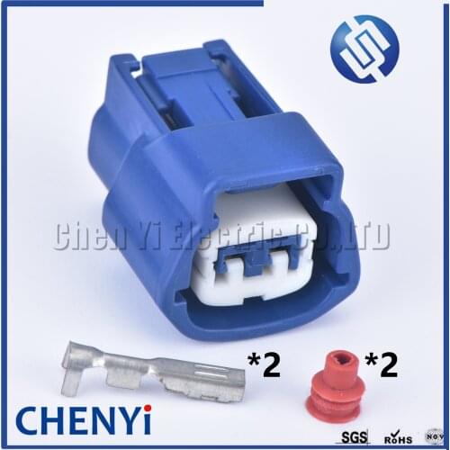 1 set Blue 2 pin RS 090 Series Female(2.2) automotive electric housing plug plastic waterproof wiring cable connector 6189-0777