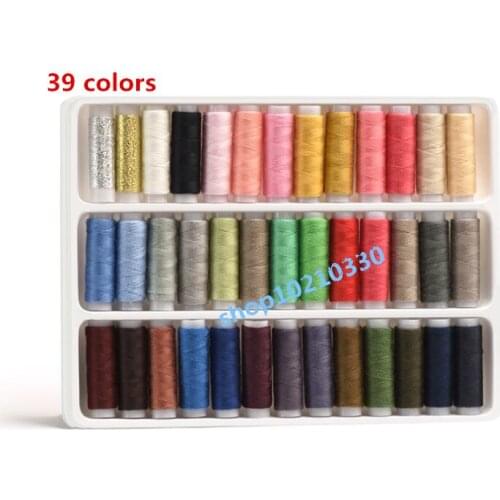 1box 39 Colors Polyester Sewing Thread, Home Color Sewing for Hand DIY and Machine Sewing Line Kit