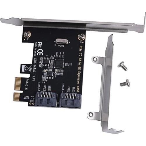 PCIe PCI Express to SATA3.0 2-Port SATA III 6G Controller Expansion Card Adapter