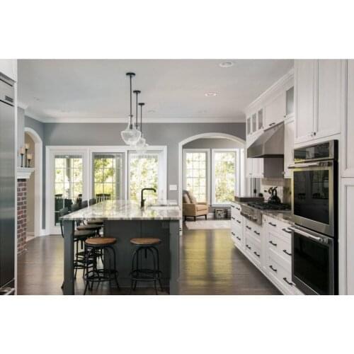 2020 traditional solid wood kitchen furnitures solid timber kitchen cabinets TK218