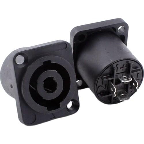 4pin XLR Speakon Connector 4Pin Female socket Compatible Audio Cable Connector 10pcs/lot