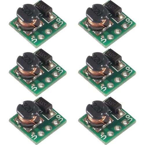 6Pcs 1.5V 1.8V 2.5V 3V 3.3V 3.7V 4.2V to 5V DC-DC Step Up Power Module Voltage Boost Converter Board