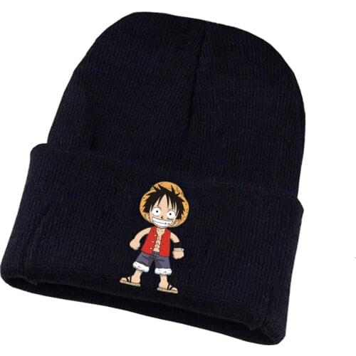 Anime One Piece Knitted hat Cosplay hat Unisex Print Adult Casual Cotton hat teenagers winter Knitted Cap
